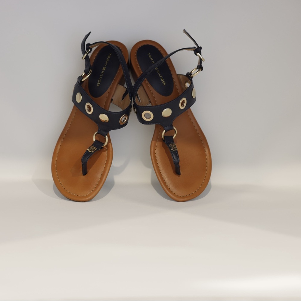 Women's Navy and Tan Sandals
